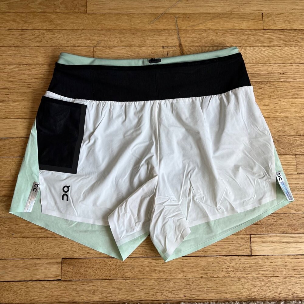 On Running Women's Athletic Shorts - Black, White, and Mint